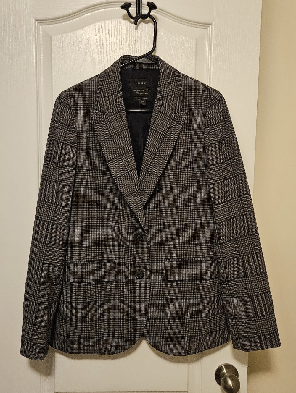 J. Crew Gray Plaid Two-Button Women's Suiting